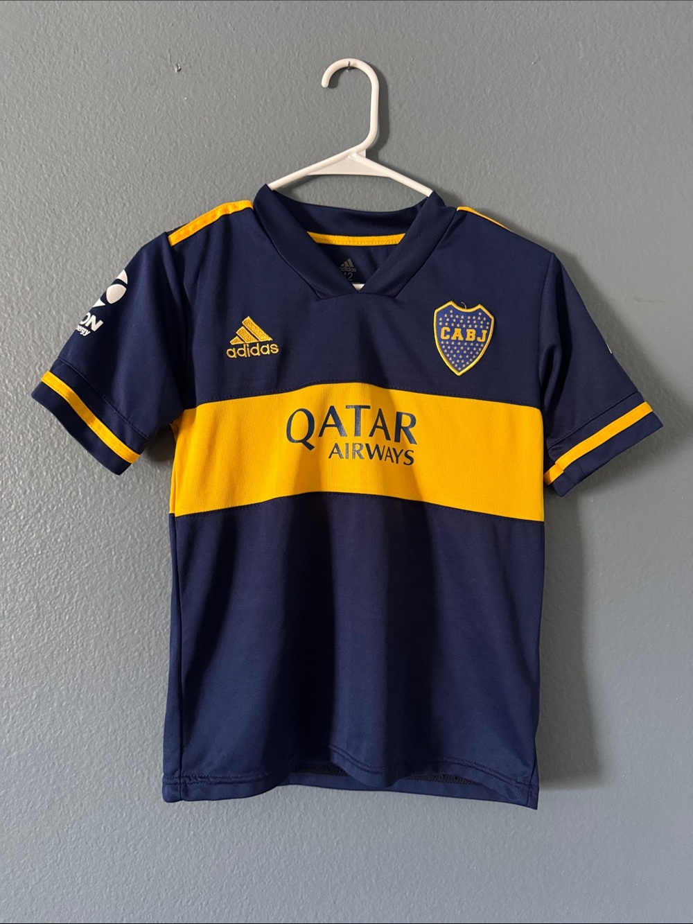 adidas Kids Boca Juniors Soccer Jersey #19 Mauro